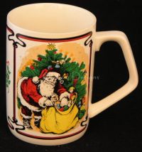 VICTORIAN CHRISTMAS Coffee Mug Made in Japan - VINTAGE